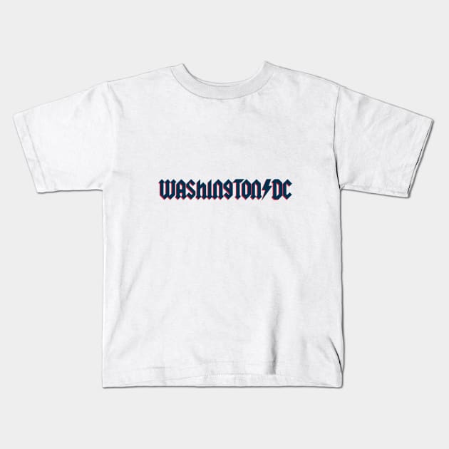 Howard university Washington DC lightning bolt Kids T-Shirt by Rpadnis